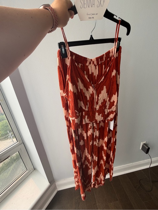Sienna Sky Other - Sienna Sky Rust & Cream Abstract 2 Piece Set XL